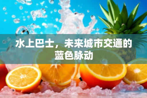 水上巴士，未来城市交通的蓝色脉动