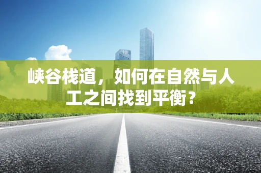 峡谷栈道，如何在自然与人工之间找到平衡？