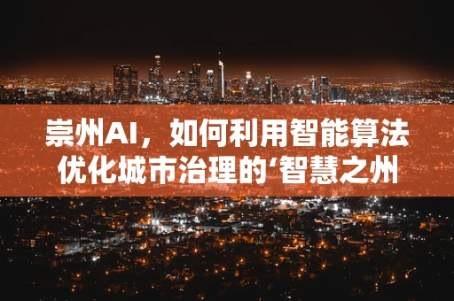 崇州AI，如何利用智能算法优化城市治理的‘智慧之州’？