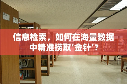 信息检索，如何在海量数据中精准捞取‘金针’？