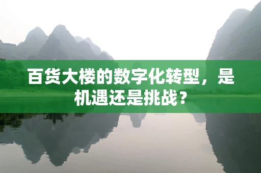 百货大楼的数字化转型，是机遇还是挑战？