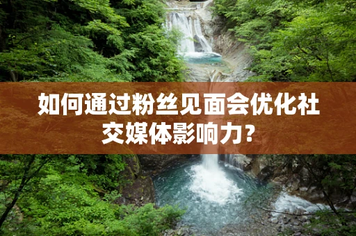 如何通过粉丝见面会优化社交媒体影响力？