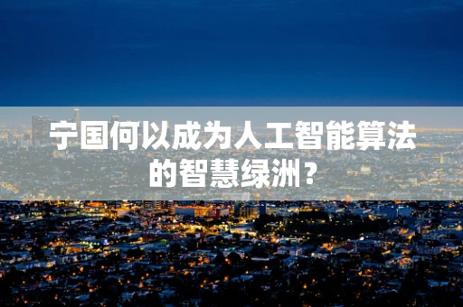宁国何以成为人工智能算法的智慧绿洲？