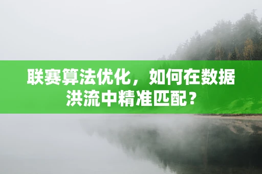 联赛算法优化，如何在数据洪流中精准匹配？