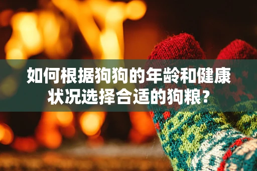 如何根据狗狗的年龄和健康状况选择合适的狗粮？