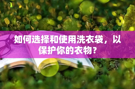如何选择和使用洗衣袋，以保护你的衣物？