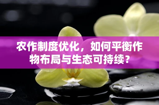 农作制度优化，如何平衡作物布局与生态可持续？