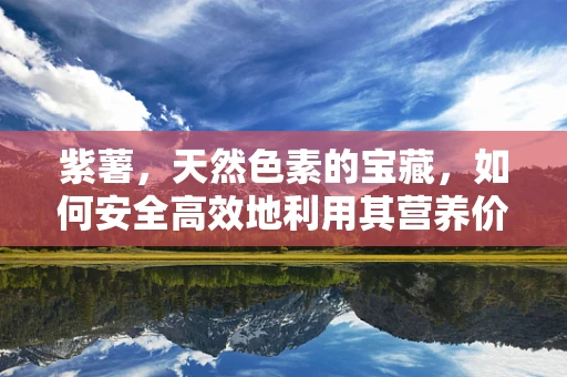 紫薯，天然色素的宝藏，如何安全高效地利用其营养价值？