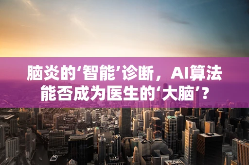 脑炎的‘智能’诊断，AI算法能否成为医生的‘大脑’？