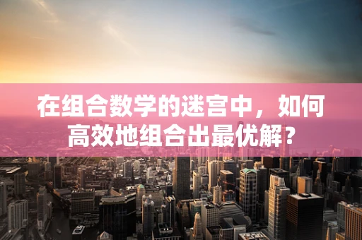 在组合数学的迷宫中，如何高效地组合出最优解？