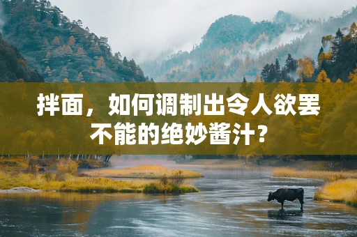 拌面，如何调制出令人欲罢不能的绝妙酱汁？