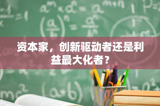资本家，创新驱动者还是利益最大化者？