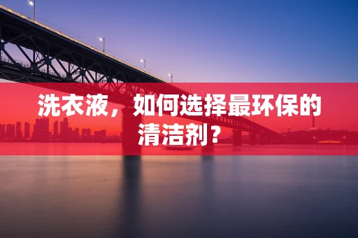 洗衣液，如何选择最环保的清洁剂？