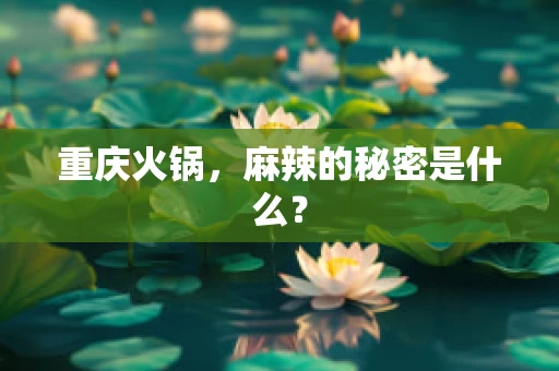 重庆火锅，麻辣的秘密是什么？