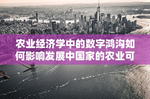 农业经济学中的数字鸿沟如何影响发展中国家的农业可持续发展？