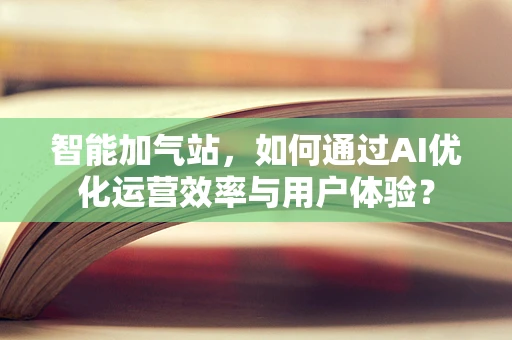 智能加气站，如何通过AI优化运营效率与用户体验？