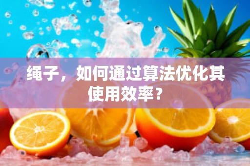 绳子，如何通过算法优化其使用效率？
