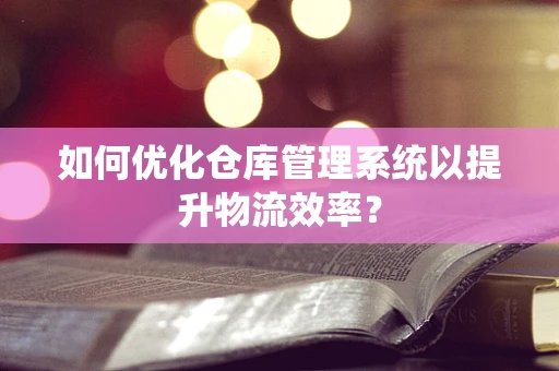 如何优化仓库管理系统以提升物流效率？