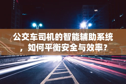 公交车司机的智能辅助系统，如何平衡安全与效率？