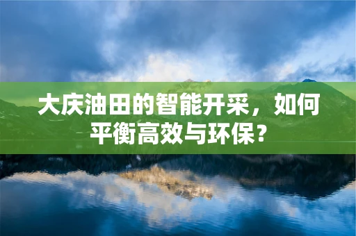 大庆油田的智能开采，如何平衡高效与环保？