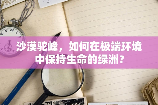 沙漠驼峰，如何在极端环境中保持生命的绿洲？