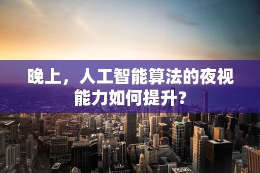 晚上，人工智能算法的夜视能力如何提升？