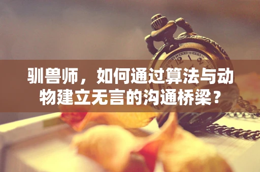 驯兽师，如何通过算法与动物建立无言的沟通桥梁？
