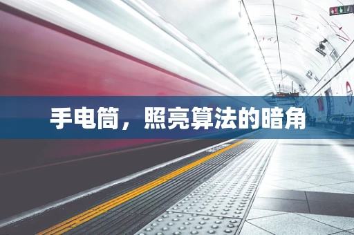 手电筒，照亮算法的暗角