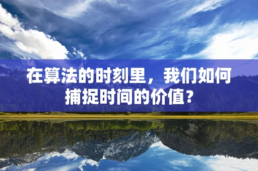 在算法的时刻里，我们如何捕捉时间的价值？