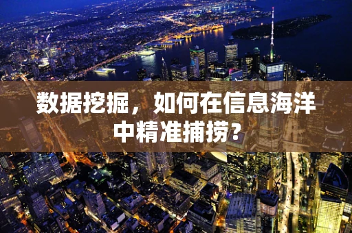 数据挖掘，如何在信息海洋中精准捕捞？