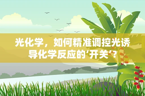 光化学，如何精准调控光诱导化学反应的‘开关’？