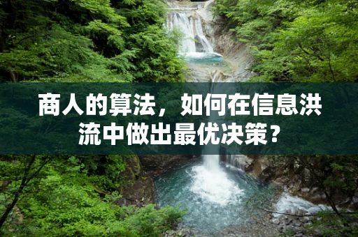 商人的算法，如何在信息洪流中做出最优决策？