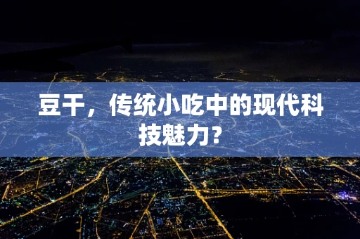 豆干，传统小吃中的现代科技魅力？