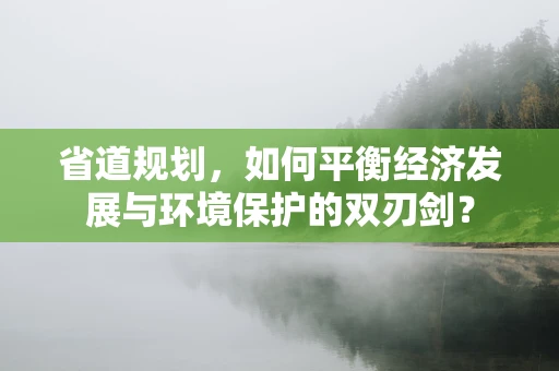 省道规划，如何平衡经济发展与环境保护的双刃剑？