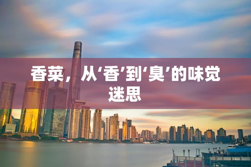 香菜，从‘香’到‘臭’的味觉迷思