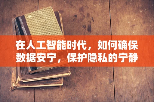 在人工智能时代，如何确保数据安宁，保护隐私的宁静？