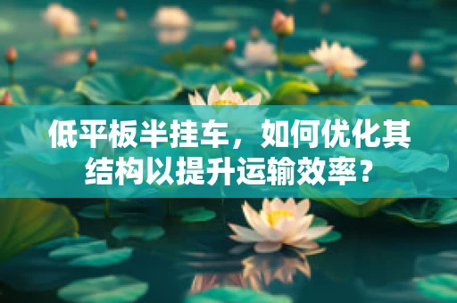 低平板半挂车，如何优化其结构以提升运输效率？