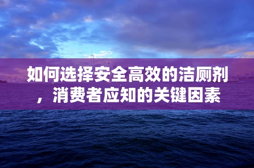 如何选择安全高效的洁厕剂，消费者应知的关键因素