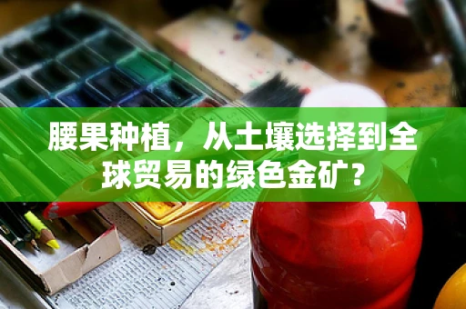 腰果种植，从土壤选择到全球贸易的绿色金矿？