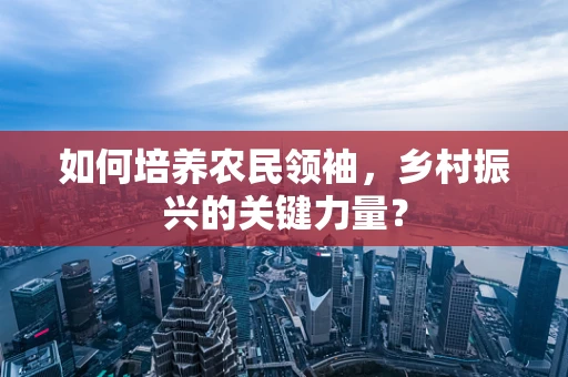 如何培养农民领袖，乡村振兴的关键力量？