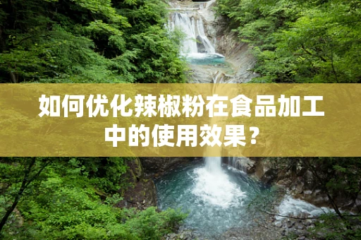 如何优化辣椒粉在食品加工中的使用效果？