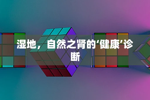 湿地，自然之肾的‘健康’诊断