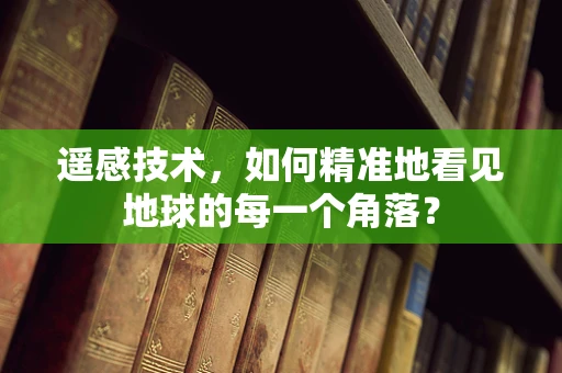 遥感技术，如何精准地看见地球的每一个角落？