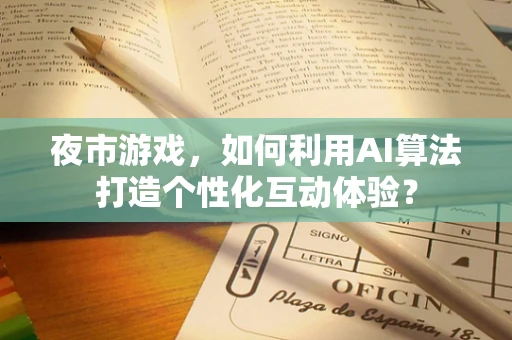 夜市游戏，如何利用AI算法打造个性化互动体验？
