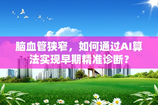 脑血管狭窄，如何通过AI算法实现早期精准诊断？