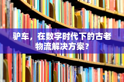 驴车，在数字时代下的古老物流解决方案？