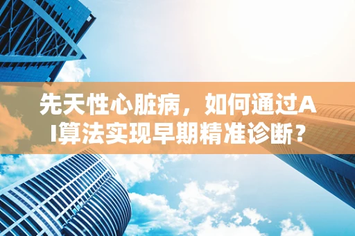 先天性心脏病，如何通过AI算法实现早期精准诊断？