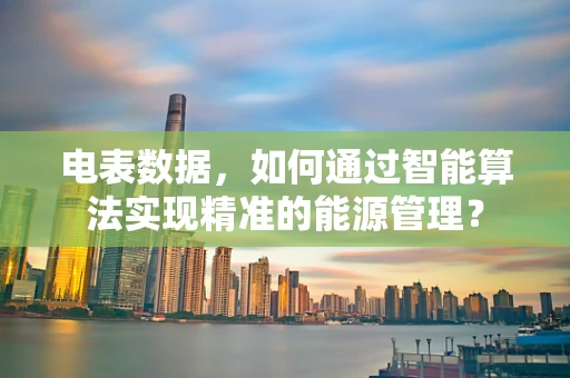 电表数据，如何通过智能算法实现精准的能源管理？