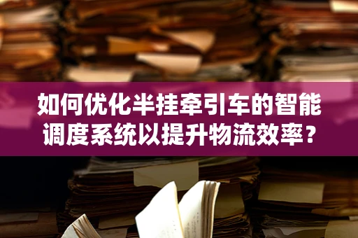 如何优化半挂牵引车的智能调度系统以提升物流效率？