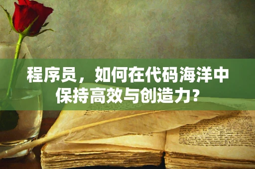 程序员，如何在代码海洋中保持高效与创造力？